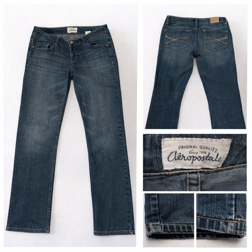 👖 Aeropostale Bootcut Jeans – Medium Wash | Classic Fit/Size 3/4